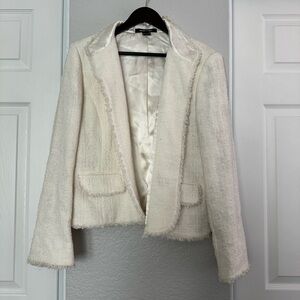 Ellen Tracy • Blazer • Tweed Jacket • Off White • 16 • Office Business Attire